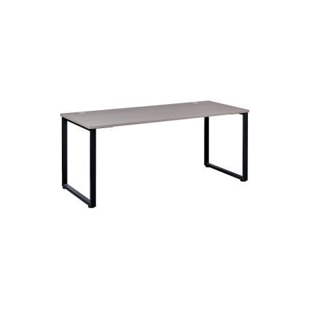 Hirsh Industries Interion Open Plan Office Desk - 60"W x 30"D x 29"H - Gray Top with Black Legs 695598